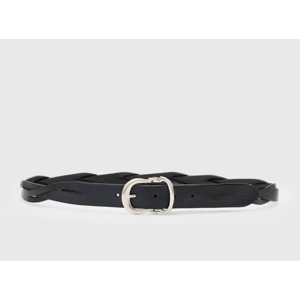 John Varvatos Men's WEBSTER GUITAR HINGE BRAIDED BLACK BELT Size 30 $300+ NEW! - Picture 2 of 4